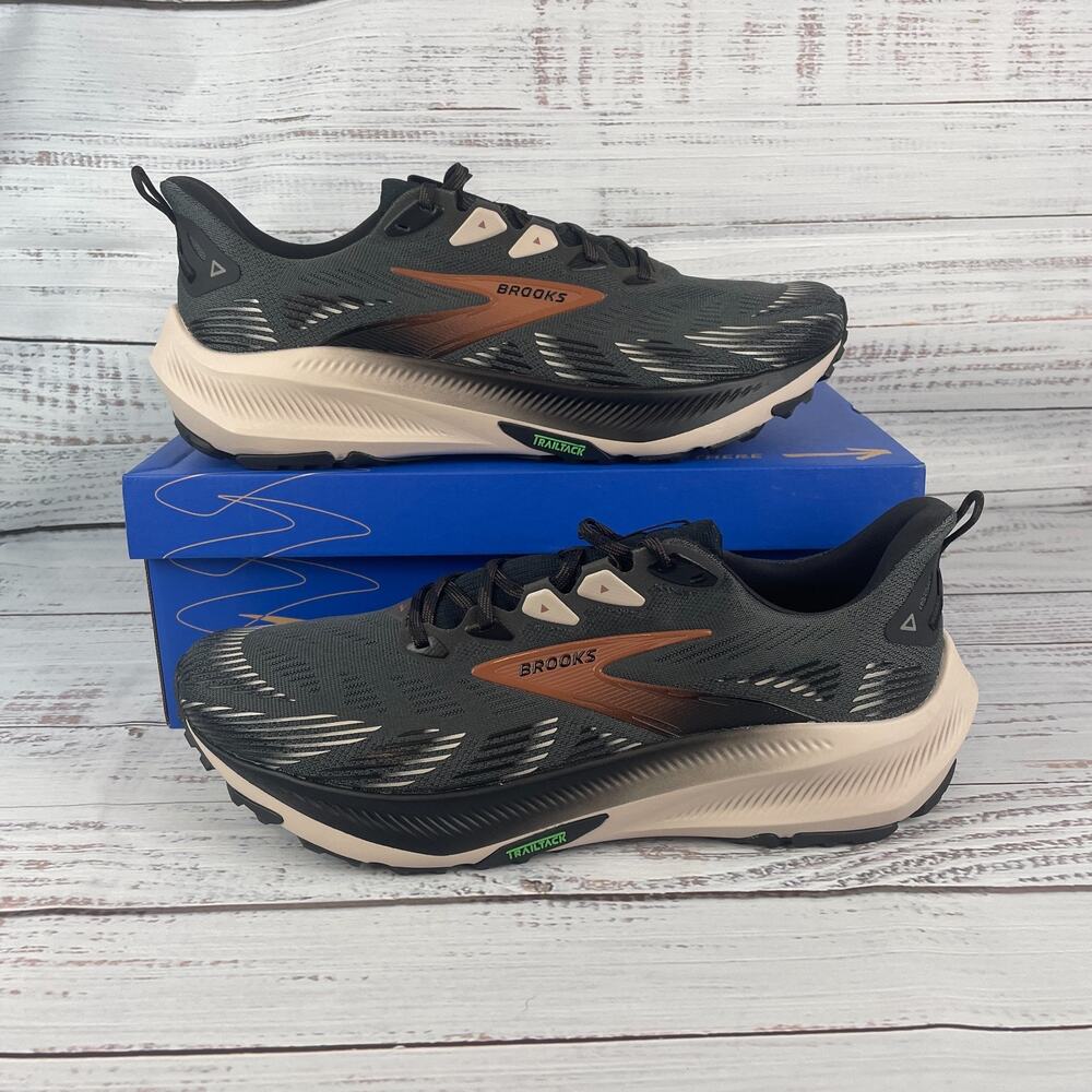 Brooks Ghost Trail Mens Sz 14D Trail Running Shoes Ebony Black Clove